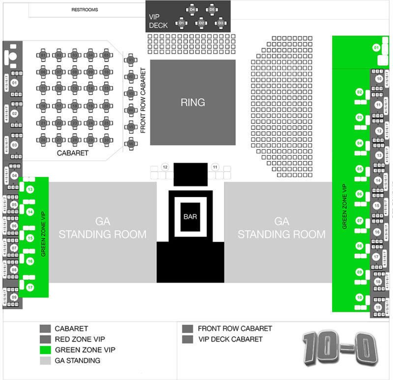 Green Zone VIP Booth (Seats 6)